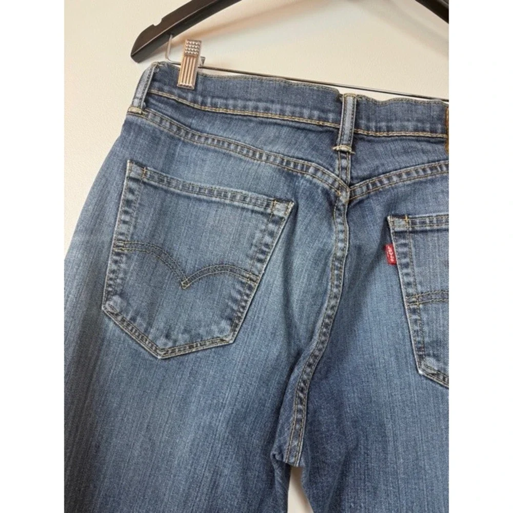 Levi's‎ 505 Mens Jeans Blue Straight Fit Button Fly Distressed Size 32x30
